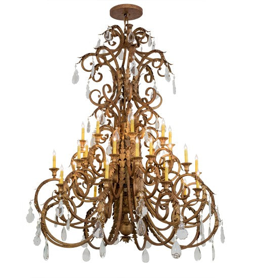 2nd Ave Lighting Serratina 60" Wide 32 Light Chandelier in Autumn Leaf Finish