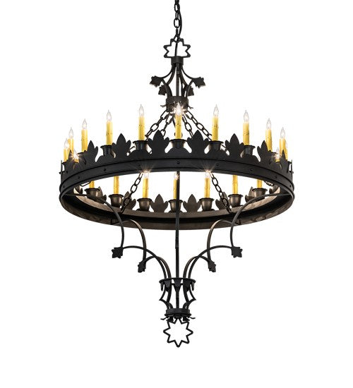 2nd Ave Lighting Seville 36" Wide 20 Light Chandelier in Wrought Iron Finish