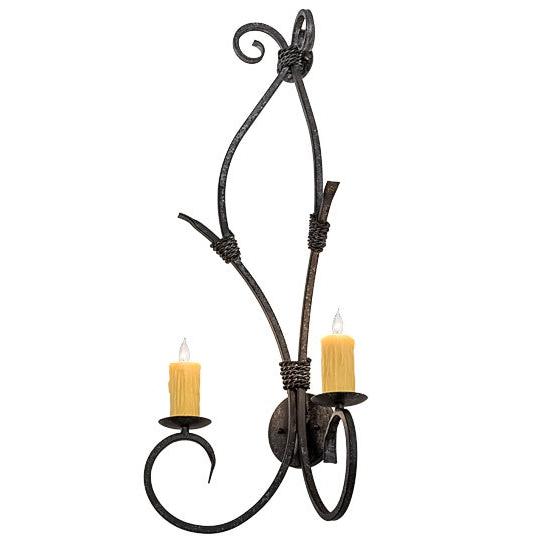2nd Ave Lighting Sienna 16" Wide 2 LT Wall Sconce in Smoke Finish