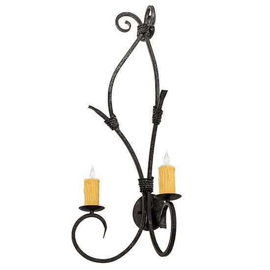2nd Ave Lighting Sienna 16" Wide 2 LT Wall Sconce in Smoke Finish