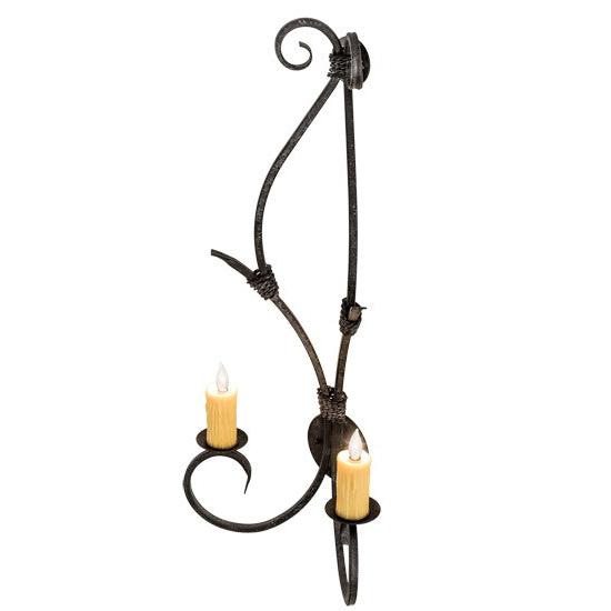 2nd Ave Lighting Sienna 16" Wide 2 LT Wall Sconce in Smoke Finish