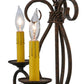 2nd Ave Lighting Sienna 18" 3-Light Gilded Tobacco Chandelier