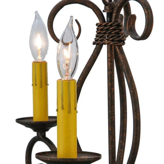 2nd Ave Lighting Sienna 18" 3-Light Gilded Tobacco Chandelier