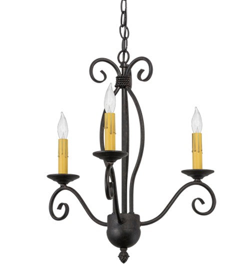 2nd Ave Lighting Sienna 18" Wide 3 LT Chandelier in Chestnut Finish