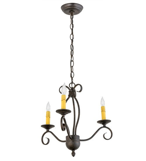 2nd Ave Lighting Sienna 18" Wide 3 LT Chandelier in Chestnut Finish