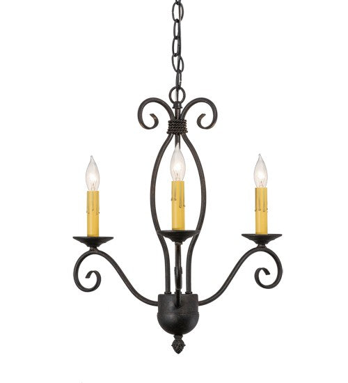 2nd Ave Lighting Sienna 18" Wide 3 LT Chandelier in Chestnut Finish