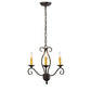 2nd Ave Lighting Sienna 18" Wide 3 LT Chandelier in Chestnut Finish