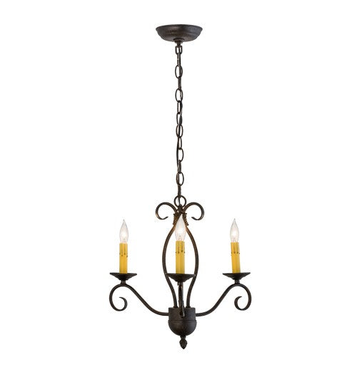 2nd Ave Lighting Sienna 18" Wide 3 LT Chandelier in Chestnut Finish