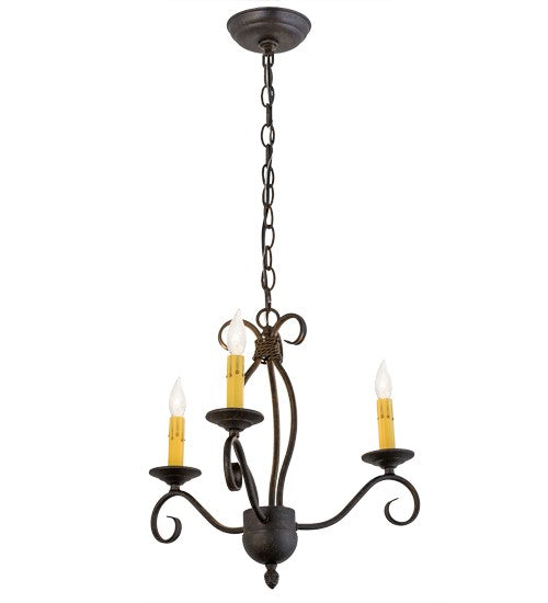 2nd Ave Lighting Sienna 18" Wide 3 LT Chandelier in Chestnut Finish