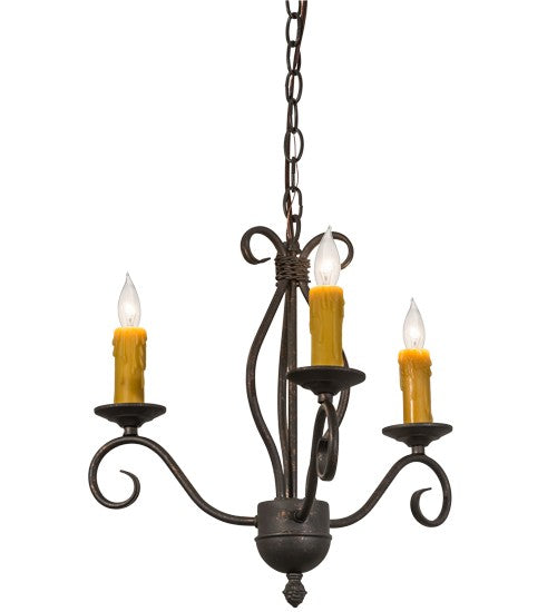 2nd Ave Lighting Sienna 18" Wide 3 Light Chandelier in Copper Rust Finish