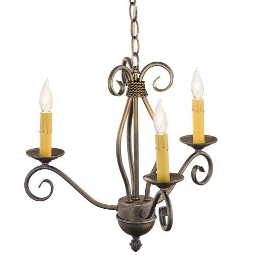 2nd Ave Lighting Sienna 18" Wide 3 Light Chandelier in French Bronze