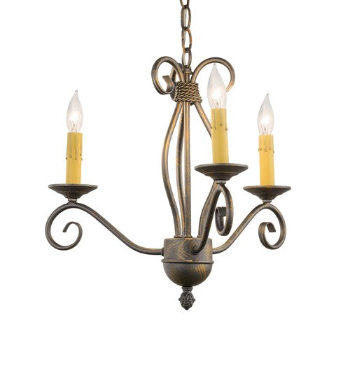 2nd Ave Lighting Sienna 18" Wide 3 Light Chandelier in French Bronze