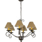 2nd Ave Lighting Sienna 30" Wide 6 LT Chandelier in Chestnut Finish