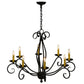 2nd Ave Lighting Sienna 36" 8-Light E12 Base Blackwash Chandelier