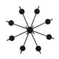 2nd Ave Lighting Sienna 36" 8-Light E12 Base Blackwash Chandelier