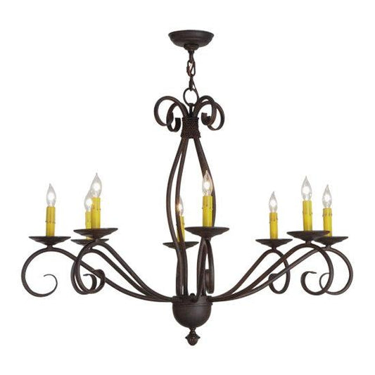 2nd Ave Lighting Sienna 36" Wide 8 LT Chandelier in Cajun Spice Finish