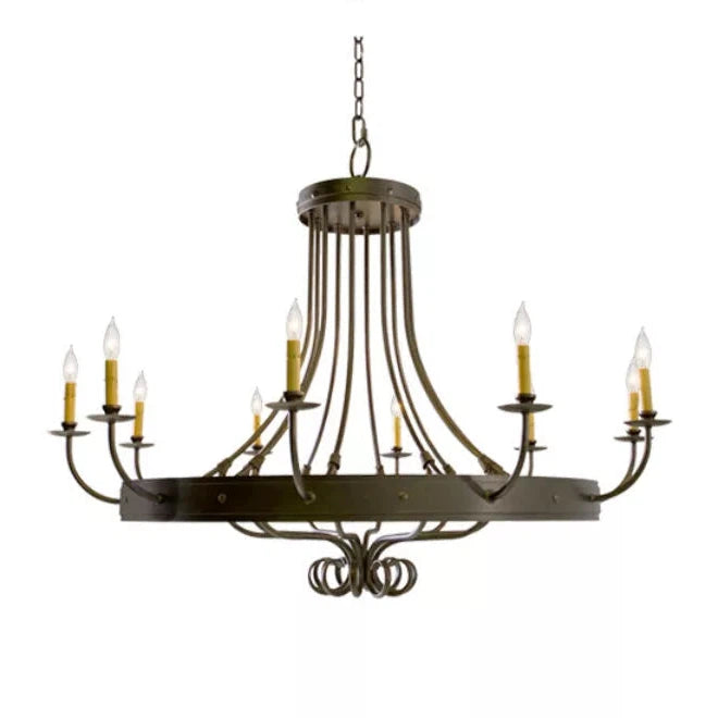 2nd Ave Lighting Silvana 50" 10-Light E12 Base French Bronze Chandelier