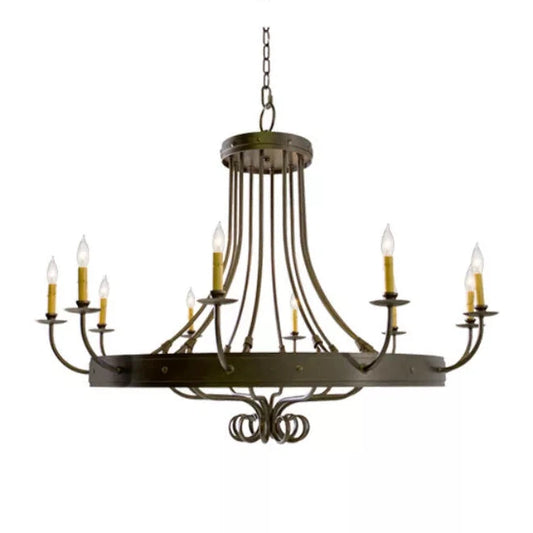 2nd Ave Lighting Silvana 50" 10-Light E12 Base French Bronze Chandelier