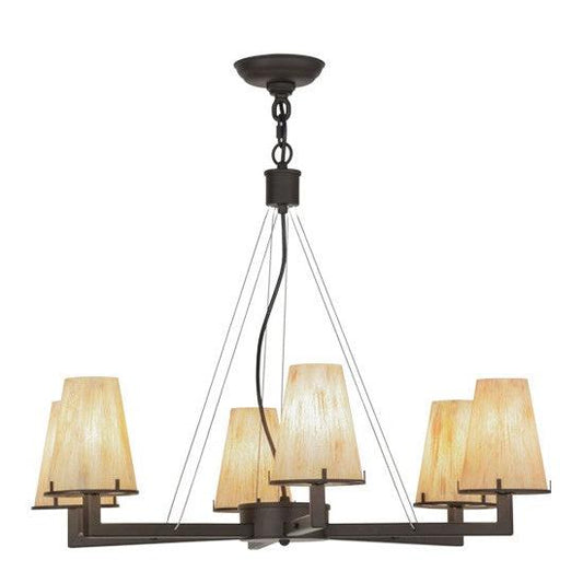 2nd Ave Lighting St Lawrence 31" Wide 6 Light LED Chandelier in Oil Rubbed Bronze