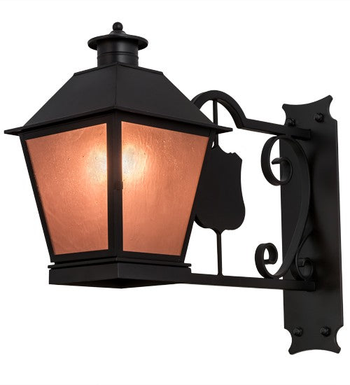 2nd Ave Lighting Stafford 12" Lantern Wall Sconce in Blackwash Finish