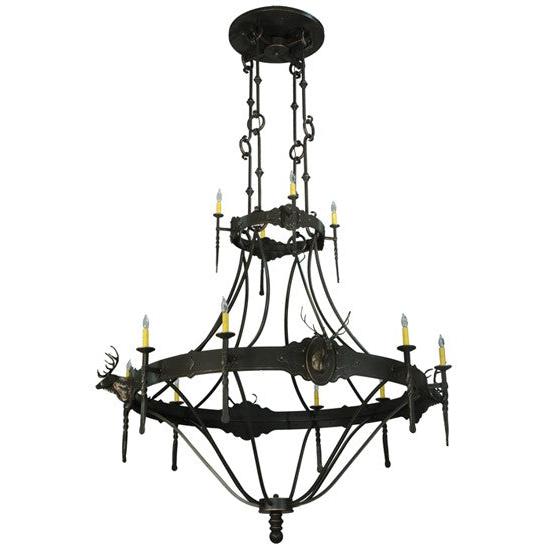 2nd Ave Lighting Stag 66.5" 12 LT Two Tier Chandelier