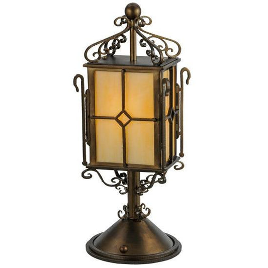 2nd Ave Lighting Standford 19" Tabletop Lantern in Antique Copper Finish