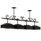 2nd Ave Lighting Stefano 78" Long 4 LT Island Pendant in Blackwash With Gold Accents