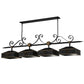2nd Ave Lighting Stefano 78” Long 4 LT Island Pendant in Blackwash With Gold Accents