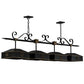 2nd Ave Lighting Stefano 78" Long 4 LT Island Pendant in Blackwash With Gold Accents