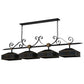 2nd Ave Lighting Stefano 78” Long 4 LT Island Pendant in Blackwash With Gold Accents