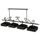 2nd Ave Lighting Stefano 78” Long 4 LT Island Pendant in Blackwash With Gold Accents