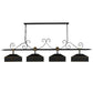 2nd Ave Lighting Stefano 78” Long 4 LT Island Pendant in Blackwash With Gold Accents