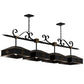 2nd Ave Lighting Stefano 78" Long 4 LT Island Pendant in Blackwash With Gold Accents