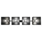 2nd Ave Lighting Stefano 78” Long 4 LT Island Pendant in Blackwash With Gold Accents