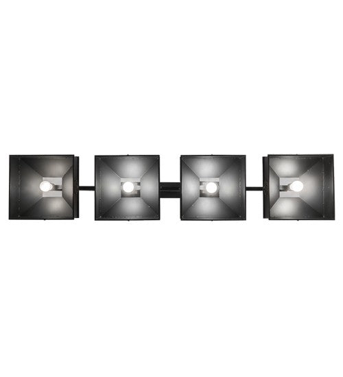 2nd Ave Lighting Stefano 78” Long 4 LT Island Pendant in Blackwash With Gold Accents