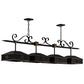 2nd Ave Lighting Stefano 78" Long 4 LT Island Pendant in Blackwash With Gold Accents