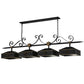 2nd Ave Lighting Stefano 78” Long 4 LT Island Pendant in Blackwash With Gold Accents
