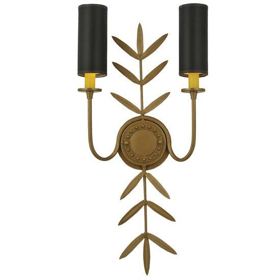 2nd Ave Lighting Sunflower 11" 2 LT Wall Sconce in Gold Metallic Finish