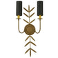 2nd Ave Lighting Sunflower 11" 2 LT Wall Sconce in Gold Metallic Finish