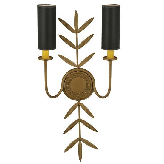 2nd Ave Lighting Sunflower 11" 2 LT Wall Sconce in Gold Metallic Finish