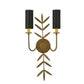 2nd Ave Lighting Sunflower 11" 2 LT Wall Sconce in Gold Metallic Finish