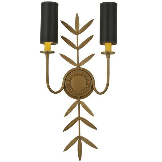 2nd Ave Lighting Sunflower 11" 2 LT Wall Sconce in Gold Metallic Finish