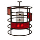 2nd Ave Lighting Tavern 48" Red Block Pendant in Cafe Noir Finish
