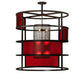 2nd Ave Lighting Tavern 48" Red Block Pendant in Cafe Noir Finish