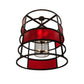 2nd Ave Lighting Tavern 48" Red Block Pendant in Cafe Noir Finish