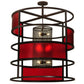 2nd Ave Lighting Tavern 48" Red Block Pendant in Cafe Noir Finish