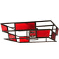 2nd Ave Lighting Tavern 60" Red Block Acrylic Flushmount With Rust Finish