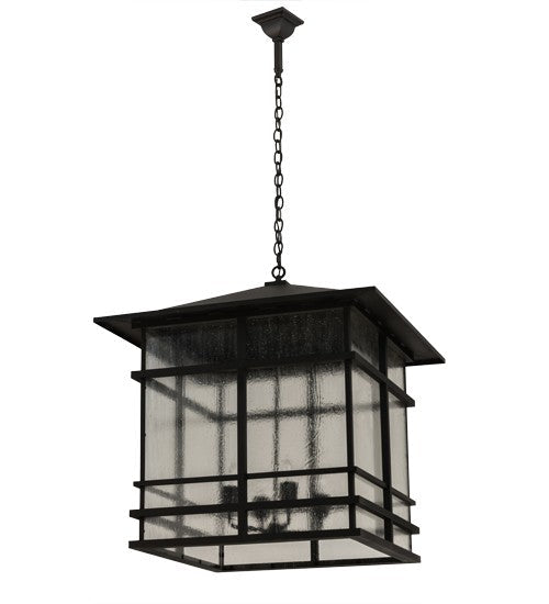 2nd Ave Lighting Tea House 30" Lantern Pendant in Textured Black Finish