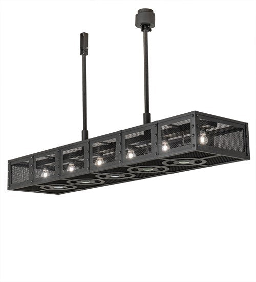 2nd Ave Lighting Telluride Magic 72" Oblong Pendant in Natural Iron and Solar Black Finish
