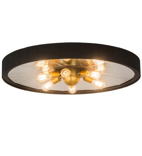 2nd Ave Lighting Tennessee 36" Flushmount in Costello Black Finish